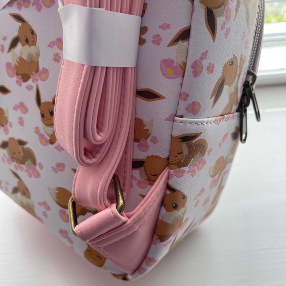 Loungefly Pokemon Eevee Sakura Mini Backpack and Cardholder Set - Picture 11 of 16